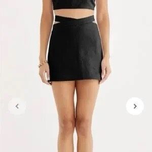 $229 Revolve x Rumer Avalon wrap skirt black size small m1